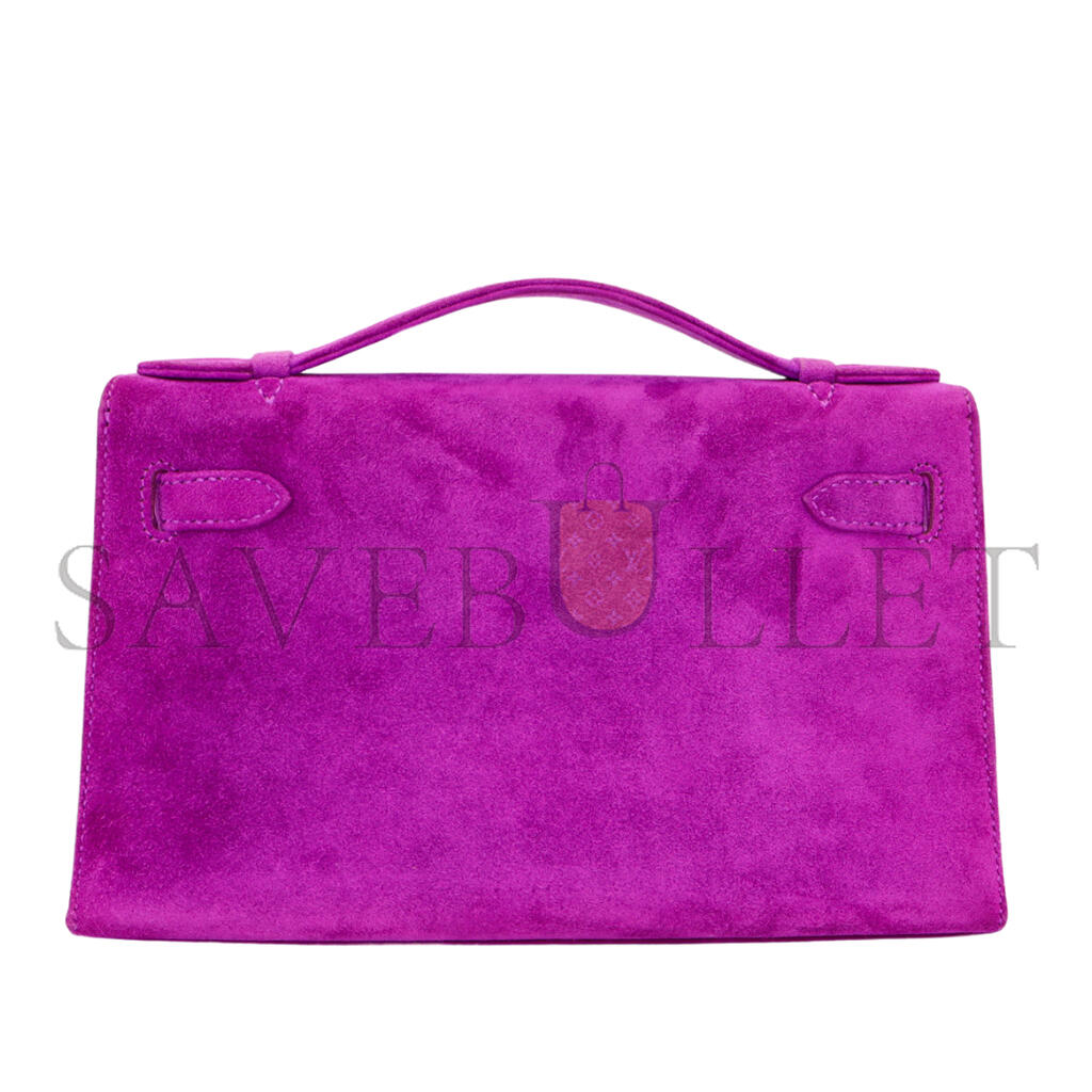 H**mes MASTER KELLY POCHETTE ULTRAVIOLET DOBLIS PALLADIUM HARDWARE (22*14*7cm)
